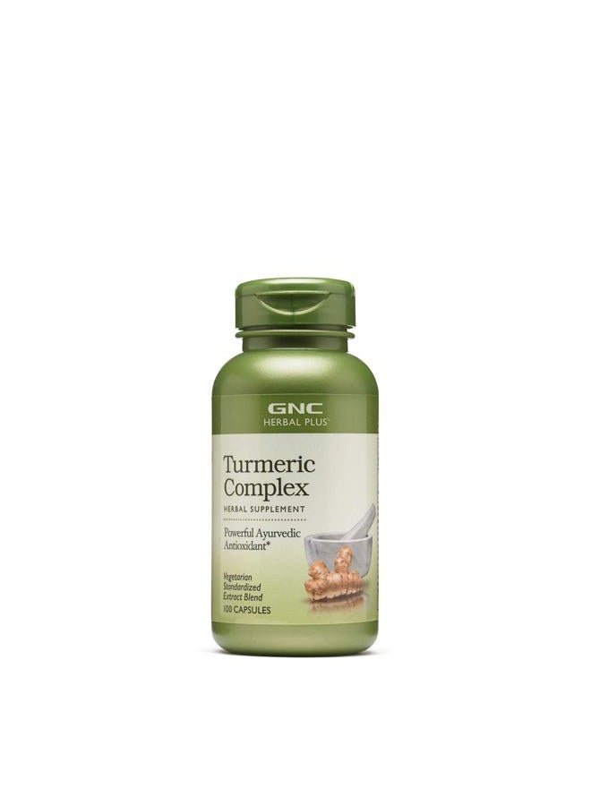 GNC Herbal Plus Turmeric Complex Supplement, Vegetarian, 100 Servings - Image 1