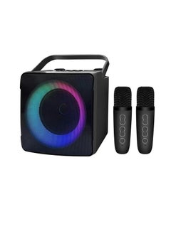 SDRD SDRD SD-508 Home KTV Outdoor Portable Bluetooth Speaker with Dual Wireless Microphones Black  - Image 1