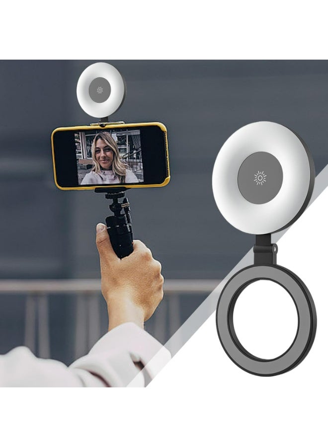 VOLUO VL-006 Magnetic Selfie Ring Light for Phone Photography – Foldable LED Light with 3 Brightness & Color Modes, USB Rechargeable, Portable LED Video Light for Selfies, Video Calls, TikTok, and Vlogs - Image 3