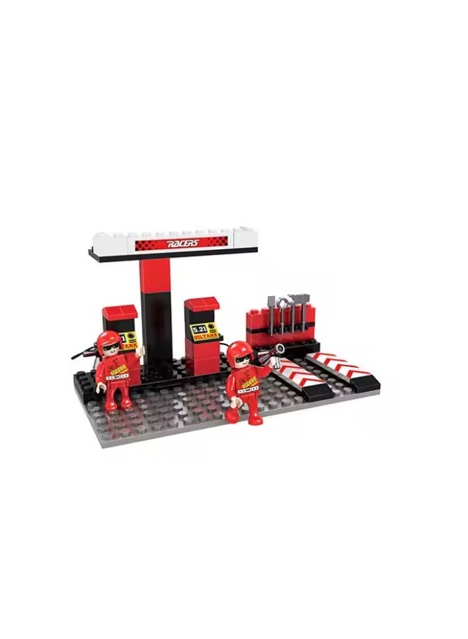 كوجو مجموعة مكعبات بناء – قاعدة سباق المدينة مع سيارة ومجسمات - Image 5