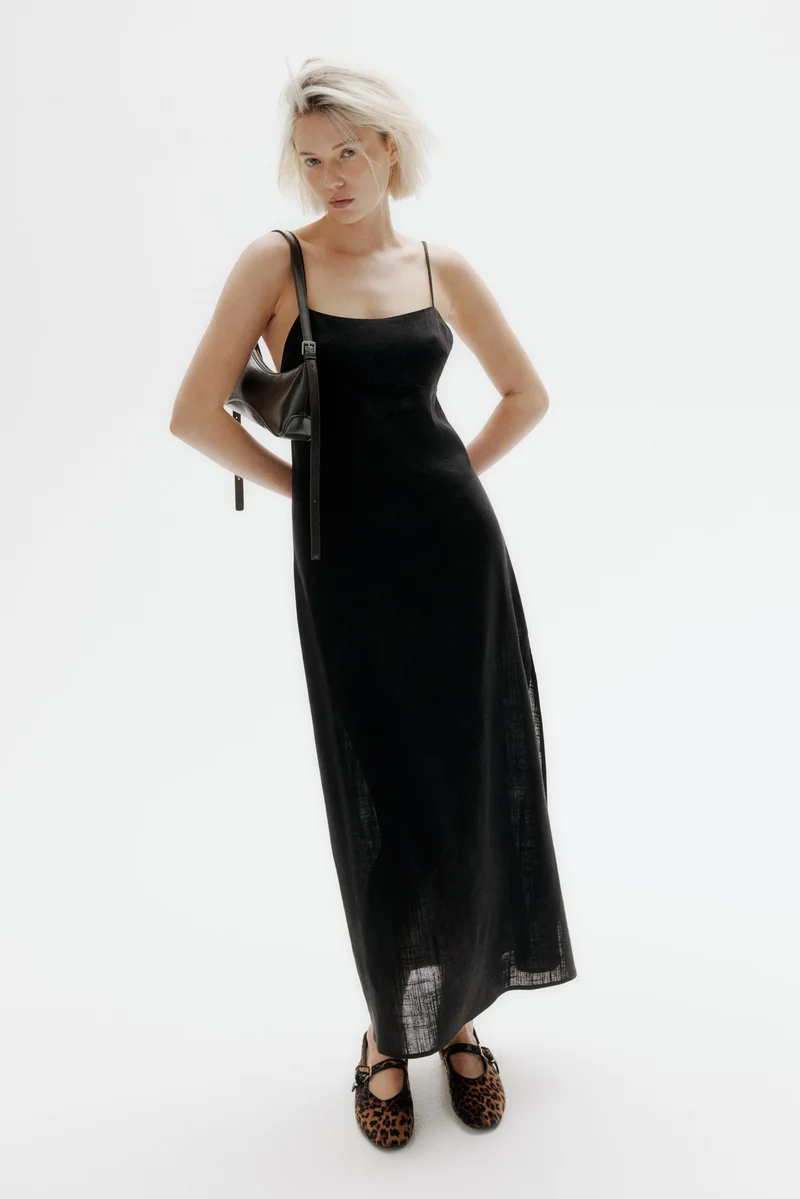 H&M Tie-detail maxi dress