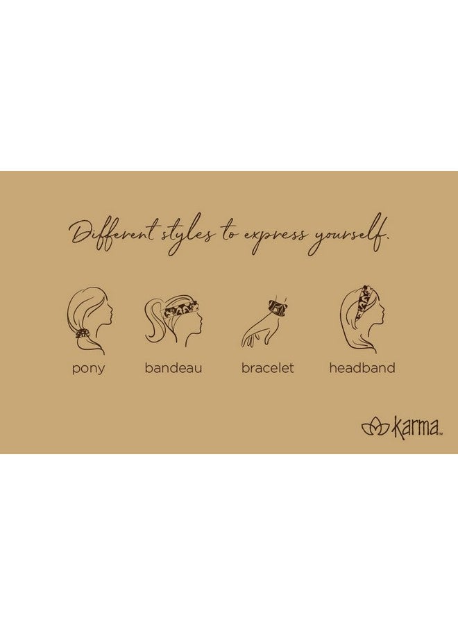 كارما عصابة رأس الفراولة للنساء عصابة رأس من القماش الرقيق ووشاح شعر قابل للتمدد - Image 2