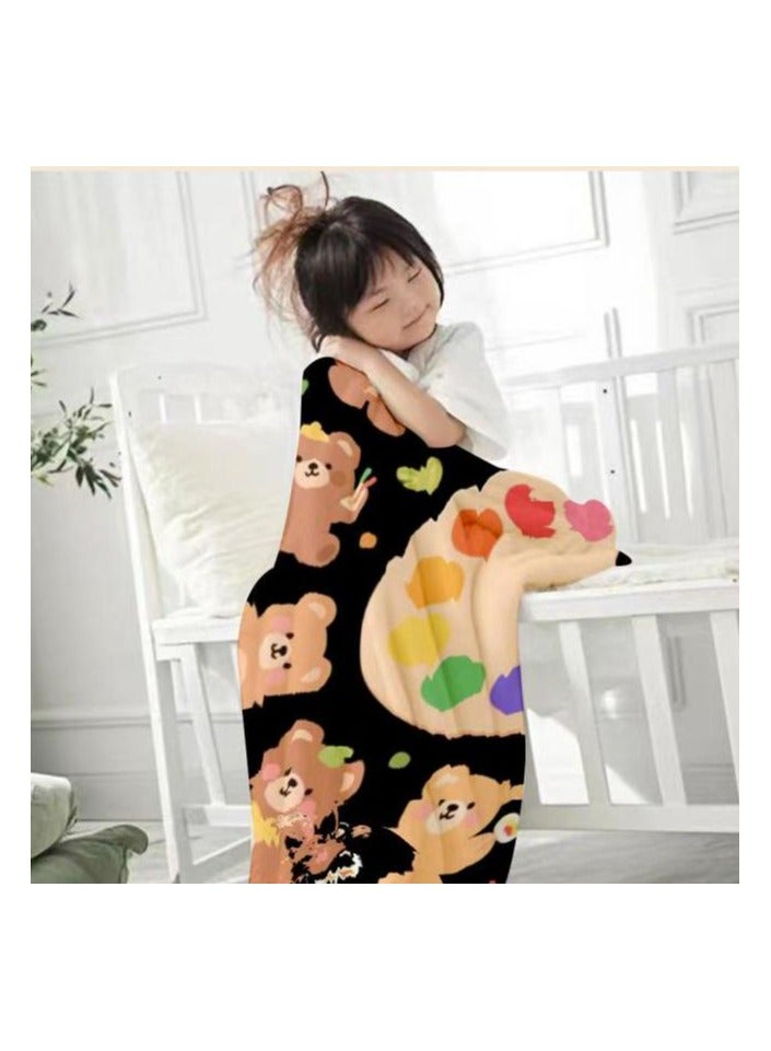 general Flannel thin blanket (warm and comfortable, suitable for sleep, gaming, dust removal and sandproof) 150cm*200cm - 1055 - Image 1