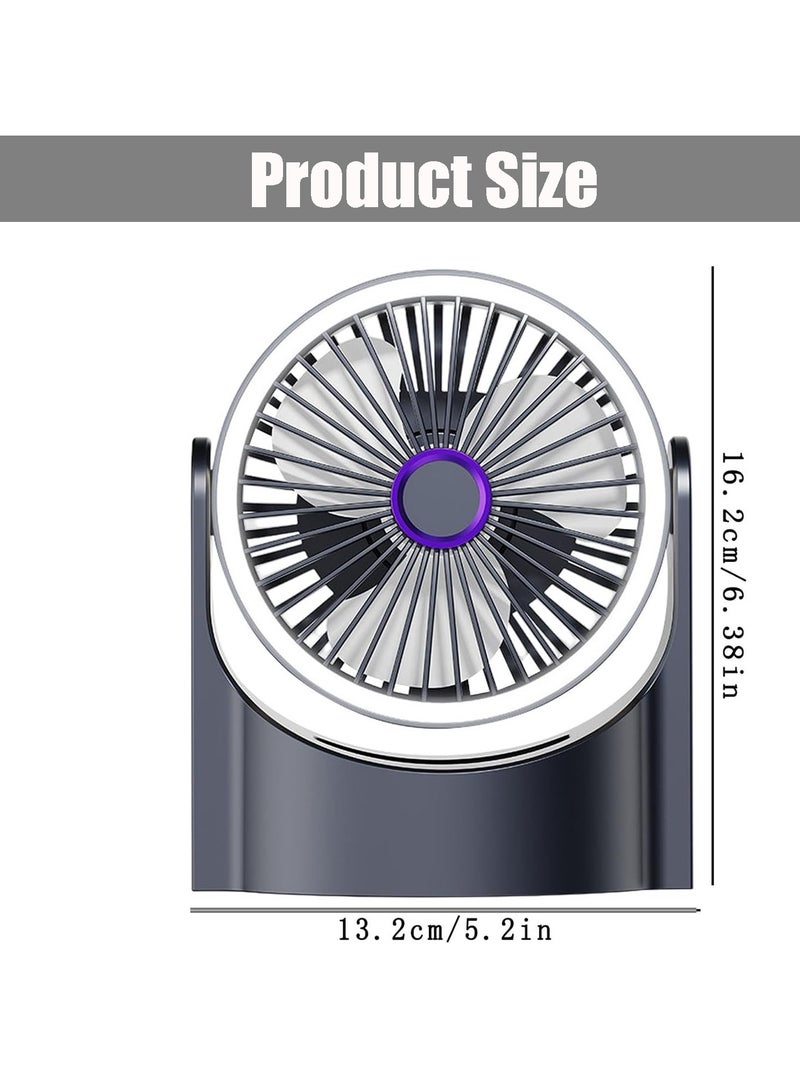 CMGTYYD Multi-Function Portable Fan: 180° Rotation, Ultra-Quiet Cooling & Built-in LED Light for Your Personal Space | Home, Office, Travel Essential - Image 2