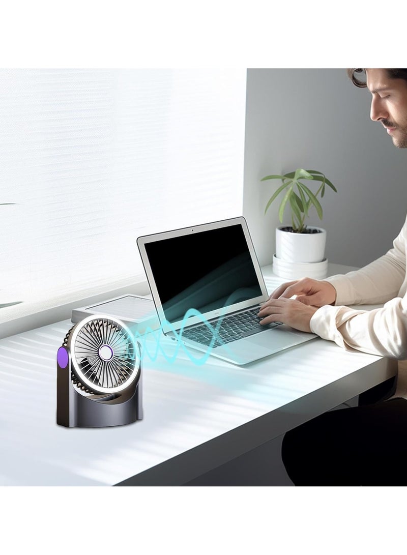 CMGTYYD Multi-Function Portable Fan: 180° Rotation, Ultra-Quiet Cooling & Built-in LED Light for Your Personal Space | Home, Office, Travel Essential - Image 3