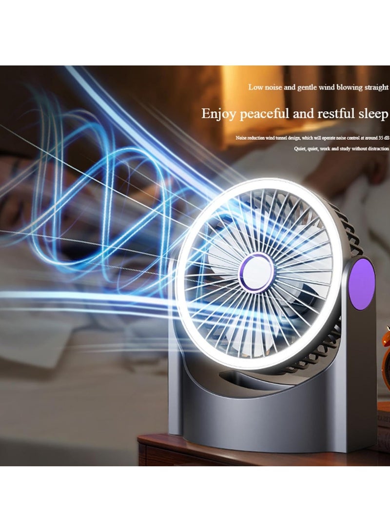 CMGTYYD Multi-Function Portable Fan: 180° Rotation, Ultra-Quiet Cooling & Built-in LED Light for Your Personal Space | Home, Office, Travel Essential - Image 4