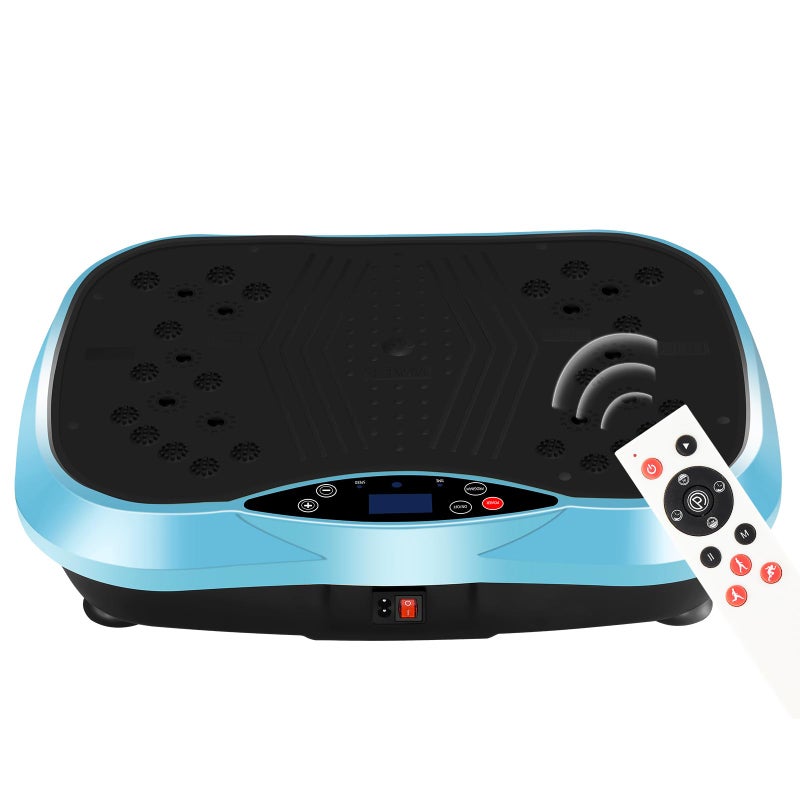YOKELE Vibration Plate Exercise Machine - Whole Body Fitness Vibration Platform - Home Training Equipment for Recovery & Wellness & Weight Loss + Resistance Bands + Remote (Black) - Image 1