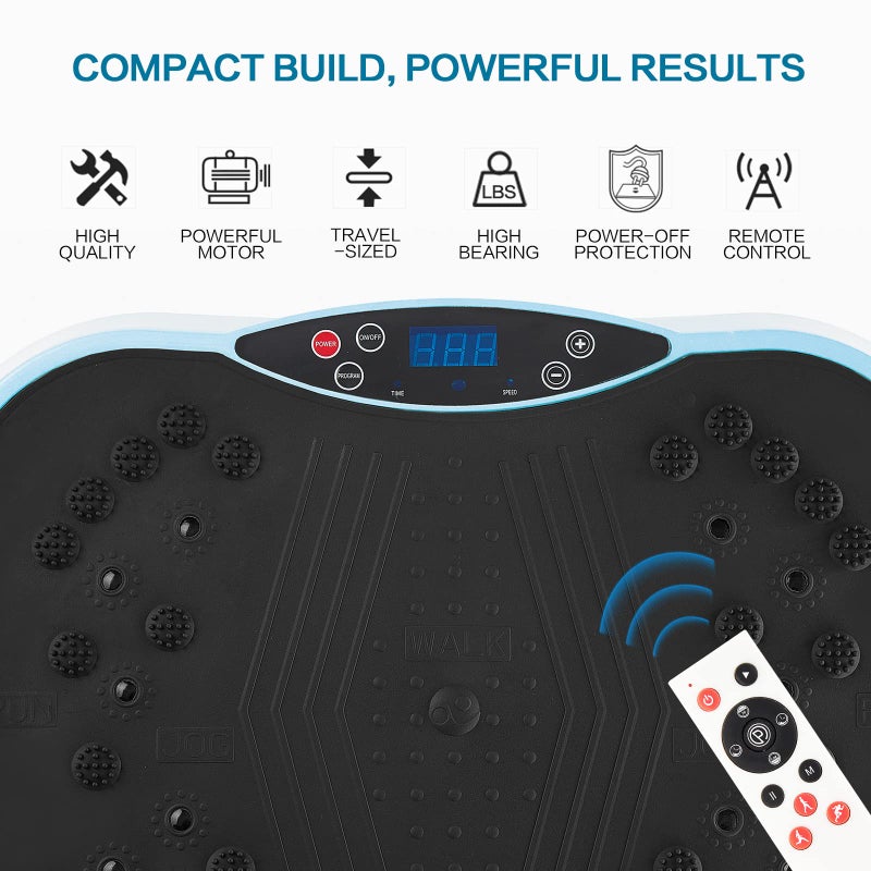 YOKELE Vibration Plate Exercise Machine - Whole Body Fitness Vibration Platform - Home Training Equipment for Recovery & Wellness & Weight Loss + Resistance Bands + Remote (Black) - Image 5