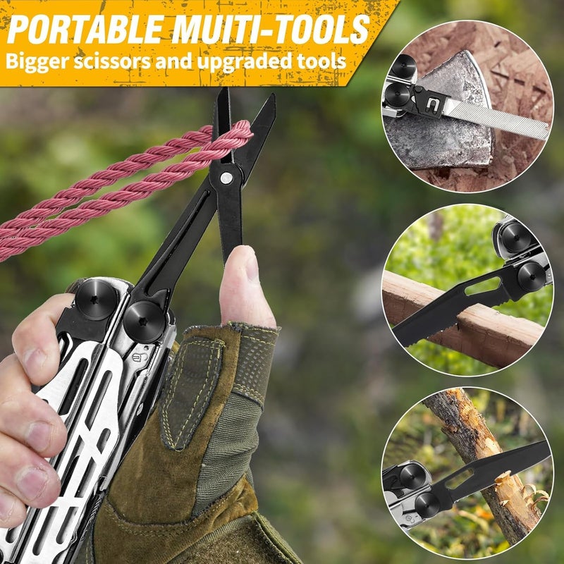 BIBURY Multitool Pliers Pro BI2045, Stainless Steel 31-in-1 Multi Tool Pliers with Replaceable Wire Cutters and Saw,Foldable Multitools with Scissors and Screwdriver, Ideal for Camping,Survival,Repair - Image 5