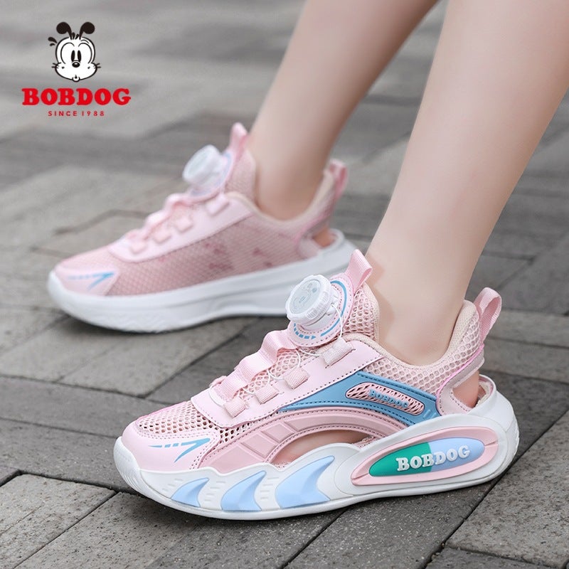 Babu Bean Children'S Shoes Boys Sneaker Mesh Breathable Little Girl Soft Bottom Children'S Frame Shoes Hollow - Image 3