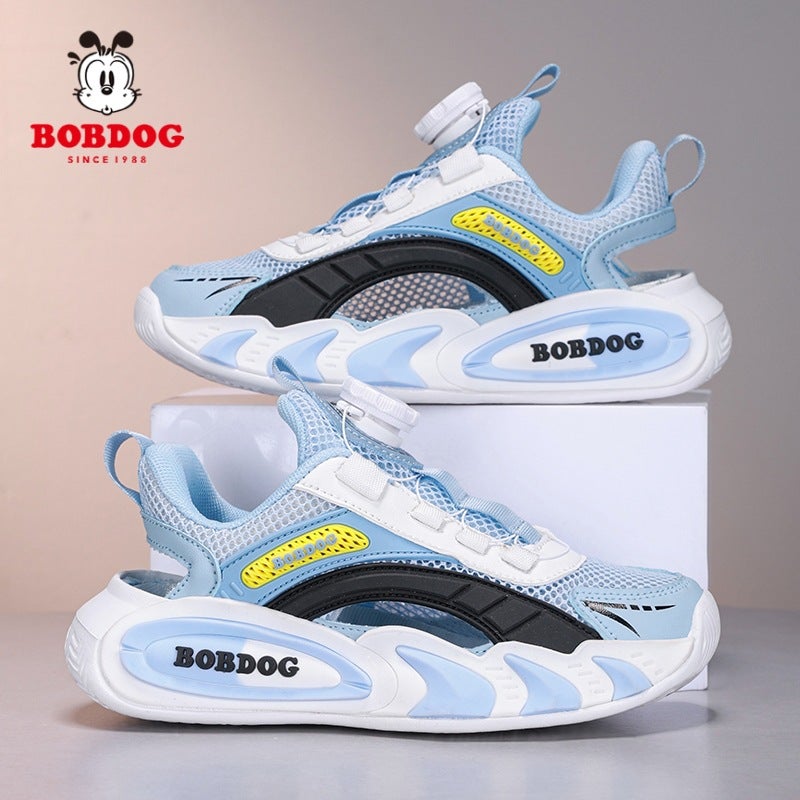 Babu Bean Children'S Shoes Boys Sneaker Mesh Breathable Little Girl Soft Bottom Children'S Frame Shoes Hollow - Image 1