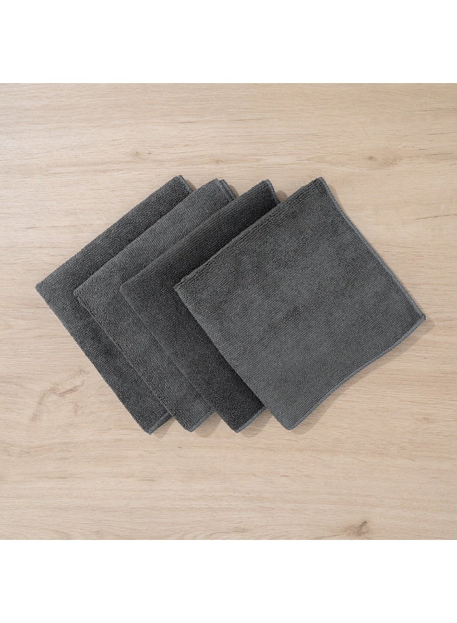 Restaurantware Clean Tek Professional 16 x 16 Inch Cleaning Cloths, 100 Lint Free Microfiber Towels - Highly Absorbent, Non Abrasive, Gray Microfiber Cleaning Rags, Reusable, For All Purpose Use - Image 4
