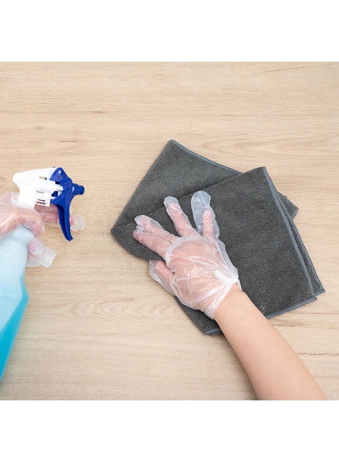 Restaurantware Clean Tek Professional 16 x 16 Inch Cleaning Cloths, 100 Lint Free Microfiber Towels - Highly Absorbent, Non Abrasive, Gray Microfiber Cleaning Rags, Reusable, For All Purpose Use - Image 5