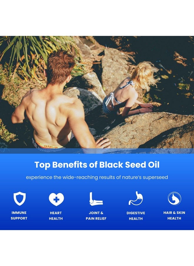 NutraChamps Organic Black Seed Oil Capsules ; 120 Vegan Softgel Black Cumin Seed Oil Capsules ; 1400Mg Per Serving Virgin Cold Pressed Nigella Sativa Oil Pills With Thymoquinone & Vitamin E Rich In Omega 3 6 9  - Image 5