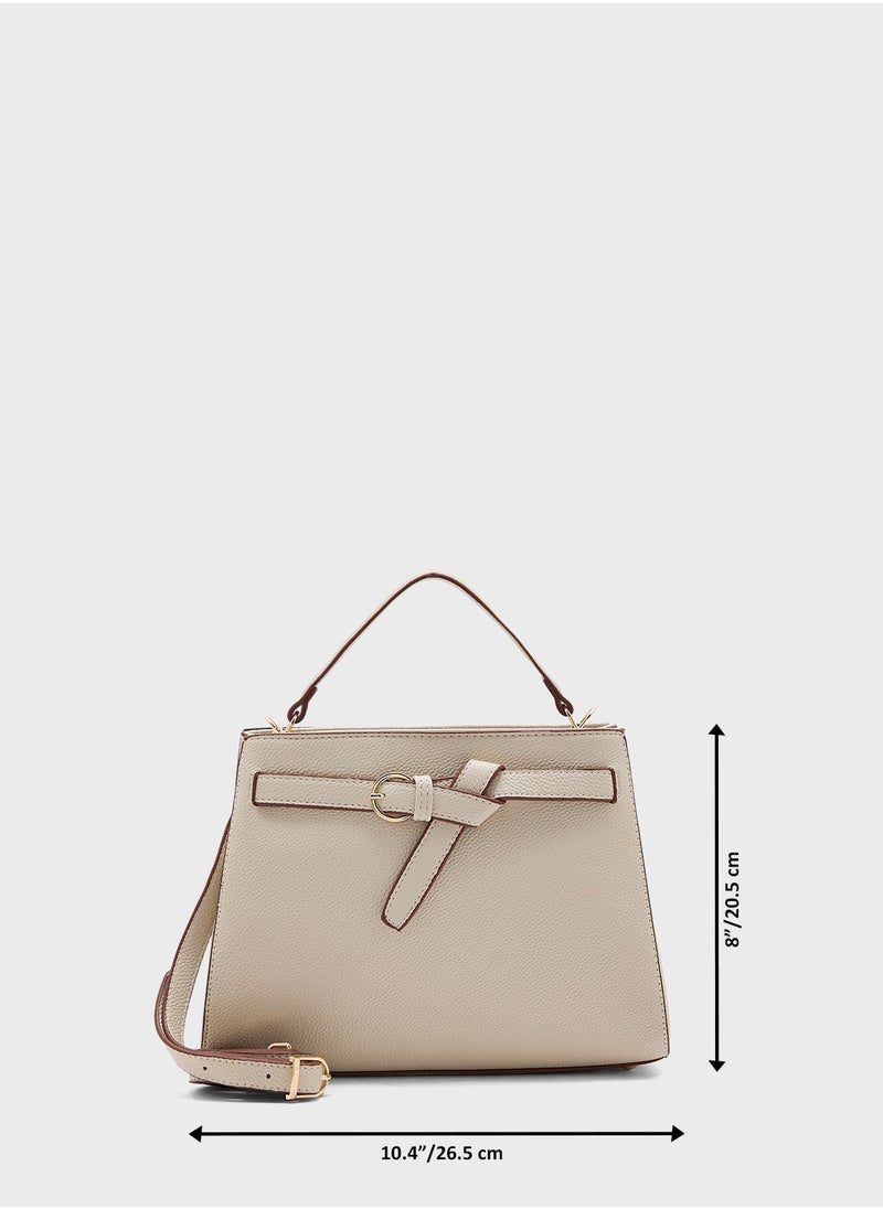ELLA - Knot Detail Satchel Bag - Image 1