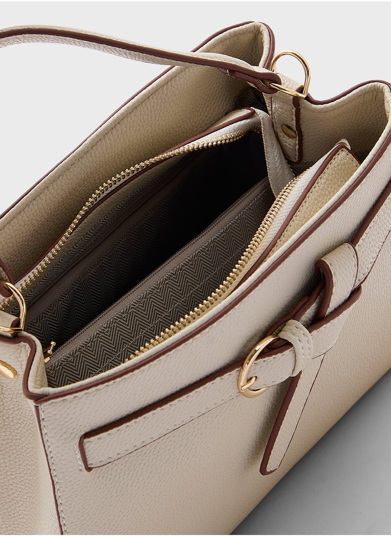 ELLA - Knot Detail Satchel Bag - Image 1