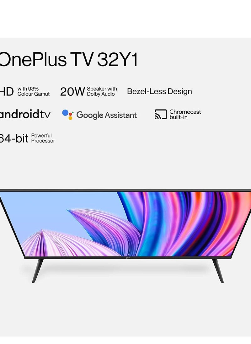 OnePlus - OnePlus 80 cm (32 inches) Y Series HD Ready LED Smart Android TV 32Y1  Wide Color Gamut - Image 1