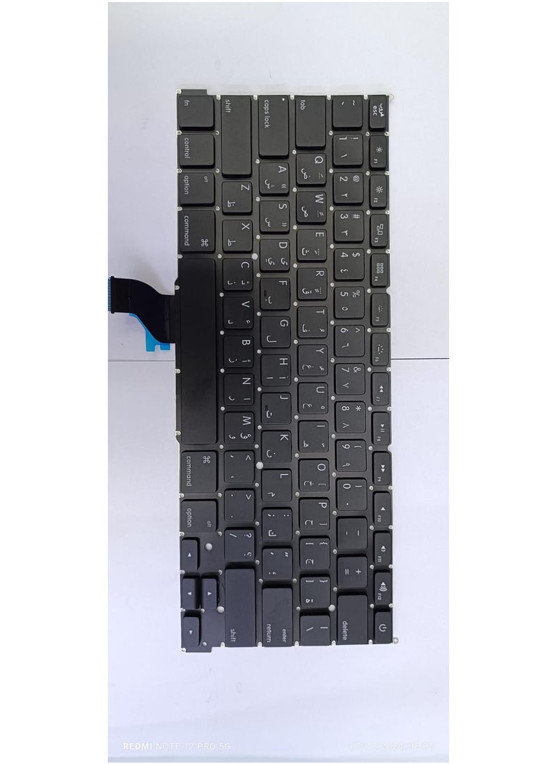 سي إس إف Keyboard Compatible for MacBook Pro A1502 13" 2013-2015 Retina Series MacBookPro11,1 Late 2013: ME864LL/A (2.4 Core i5) - MacBookPro11,1 Late 2013: ME866LL/A (2.6 Core i5) - MacBookPro11,1 Late 2013: ME866LL/A (2.8 Core i7) - MacBookPro11,1 Mid 2014: MGX72LL/A (2.6 Core i5)  - Image 2