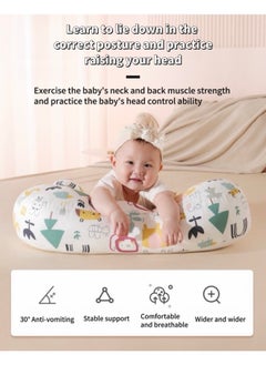 haleemy Baby Nursing Pillow for Breastfeeding, Multifunctional Toddler Look Up and Lying Pillows, Anti vomit Milk Babies Crib Headrest for Newborn and Infant, 30 Degree Incline, Enlarged and Widened  - Image 2