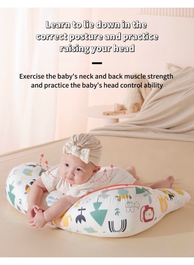 haleemy Baby Nursing Pillow for Breastfeeding, Multifunctional Toddler Look Up and Lying Pillows, Anti vomit Milk Babies Crib Headrest for Newborn and Infant, 30 Degree Incline, Enlarged and Widened - Image 3