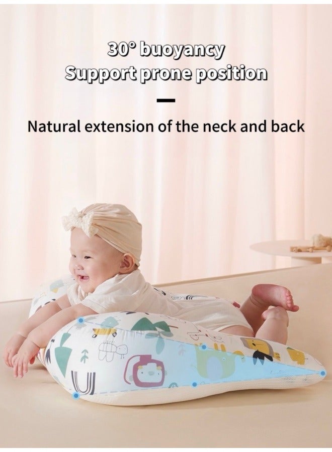 haleemy Baby Nursing Pillow for Breastfeeding, Multifunctional Toddler Look Up and Lying Pillows, Anti vomit Milk Babies Crib Headrest for Newborn and Infant, 30 Degree Incline, Enlarged and Widened - Image 4