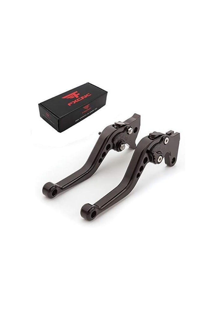 FXCNC Adjustable Brake Clutch Levers for Royal Enfield Classic 350CC 500CC, Himalayan 400 & 2018-2021, Aluminum, Black - Image 1