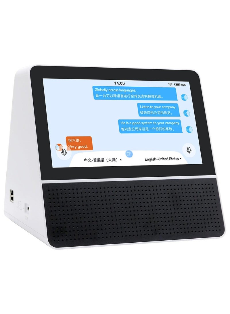 ANKOVO Language Translator Device, 7 Inch Double Screen Translator, 120 Languages Instant Translation, AI Automatic Meeting Record, for Travel Business Meeting Presentation - Image 1