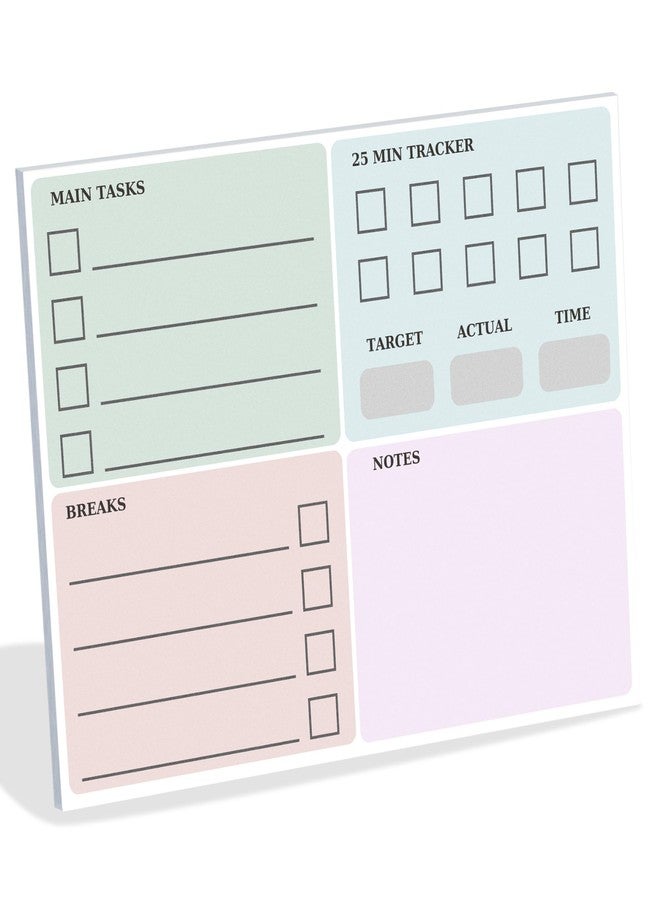 DAILY RITMO Pomodoro Planner Sticky To Do List | 8"x6" Productivity Goal Planning Notepad | Time Management Tools ADHD Organization Products for Work and Study - Image 1