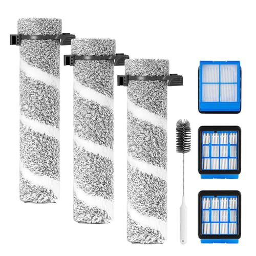 keluke 6 Pack Roller Brush Vacuum Filters Replacement Kit Compatible with Bissell 3930F CrossWave OmniForce Edge Cordless Multi-Surface Hard Floor Wet Dry Vacuum,3 Brush Roll,3 HEPA Filter - Image 1