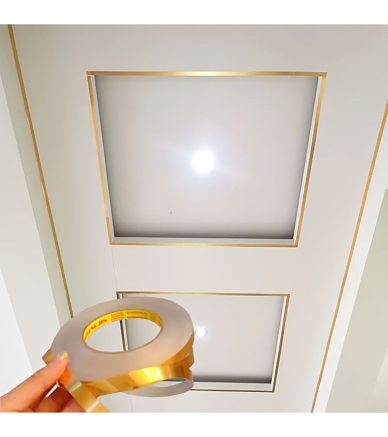 393 7Inch Gold Self Adhesive Tile Stickers Waterproof Wall Gap Sealing Decoration - Image 1