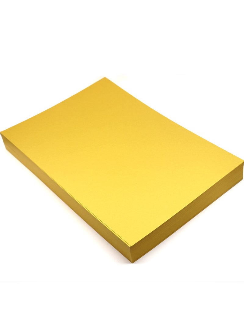 firstnock Yellow Gold Paper A4 285GSM 10 Sheets Gold colour thick premium paper shiny wedding card paper invitation card decoration office use home use special paper Gold Cardstock Golden Paper  - Image 2
