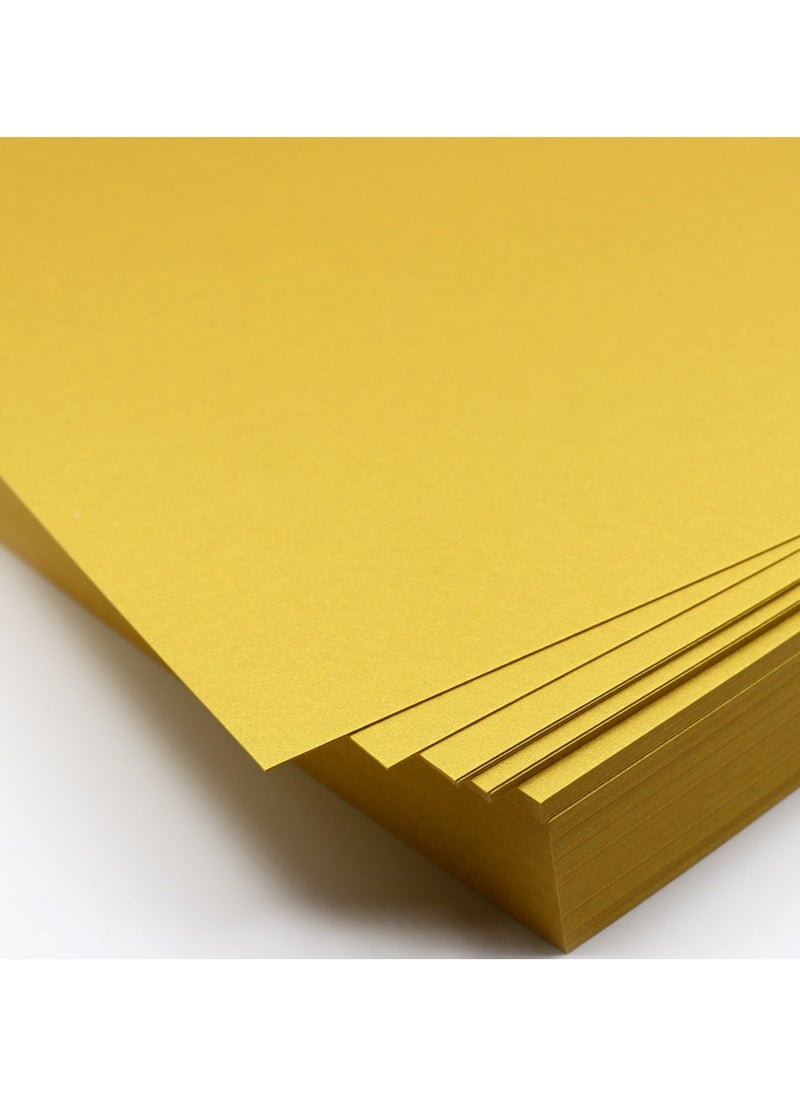 firstnock Yellow Gold Paper A4 285GSM 10 Sheets Gold colour thick premium paper shiny wedding card paper invitation card decoration office use home use special paper Gold Cardstock Golden Paper  - Image 3