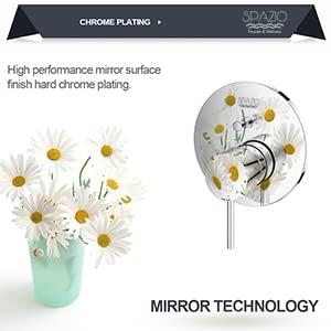 SPAZIO Brass Pulse Quarter Turn Angle ValveAngle Cock Stop Cock for HotCold Water with Brass Disc Wall Flange Chrome Finish Pack of 6 - Image 5