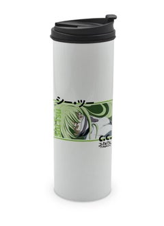 Code Geass White Tumbler for Hot Drinks Code Geass White Tumbler Shī Tsū Travel Coffee Tumbler C.C. Healer-Lelouch of the Rebellion