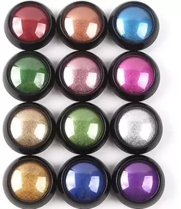 Brille Bee 12 Colors Super Thin Mirror Effect Nail Art Chrome Powder  Holographic Pigment for Stunning Nail Designs Easy Application for DIY Manicure Art - Image 4