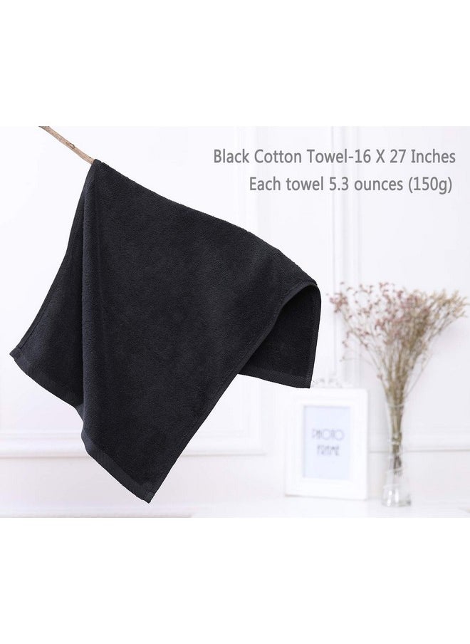 Perfehair PERFEHAIR Black Salon Towels (2-Pack, 16 X 27 Inches)-Barber Hand Cotton Towel for Gym, Bath, Spa, Shaving, Shampoo  - Image 5