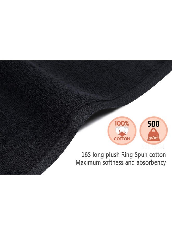 Perfehair PERFEHAIR Black Salon Towels (2-Pack, 16 X 27 Inches)-Barber Hand Cotton Towel for Gym, Bath, Spa, Shaving, Shampoo  - Image 2