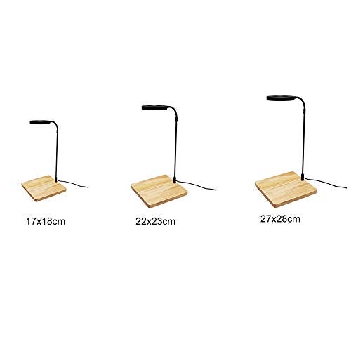 QWLWBU LED Aquarium Light 360 Degree Full Spectrum LED Light with Bamboo Board 10W Nano Fish Tank Light USB Powered Flat Nano Aquarium Light Bett a Fish Tank Light for Plant Growth - Image 3