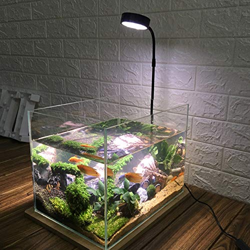 QWLWBU LED Aquarium Light 360 Degree Full Spectrum LED Light with Bamboo Board 10W Nano Fish Tank Light USB Powered Flat Nano Aquarium Light Bett a Fish Tank Light for Plant Growth - Image 5