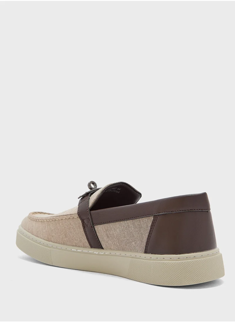 Robert Wood Trim Detail Casual Slip Ons