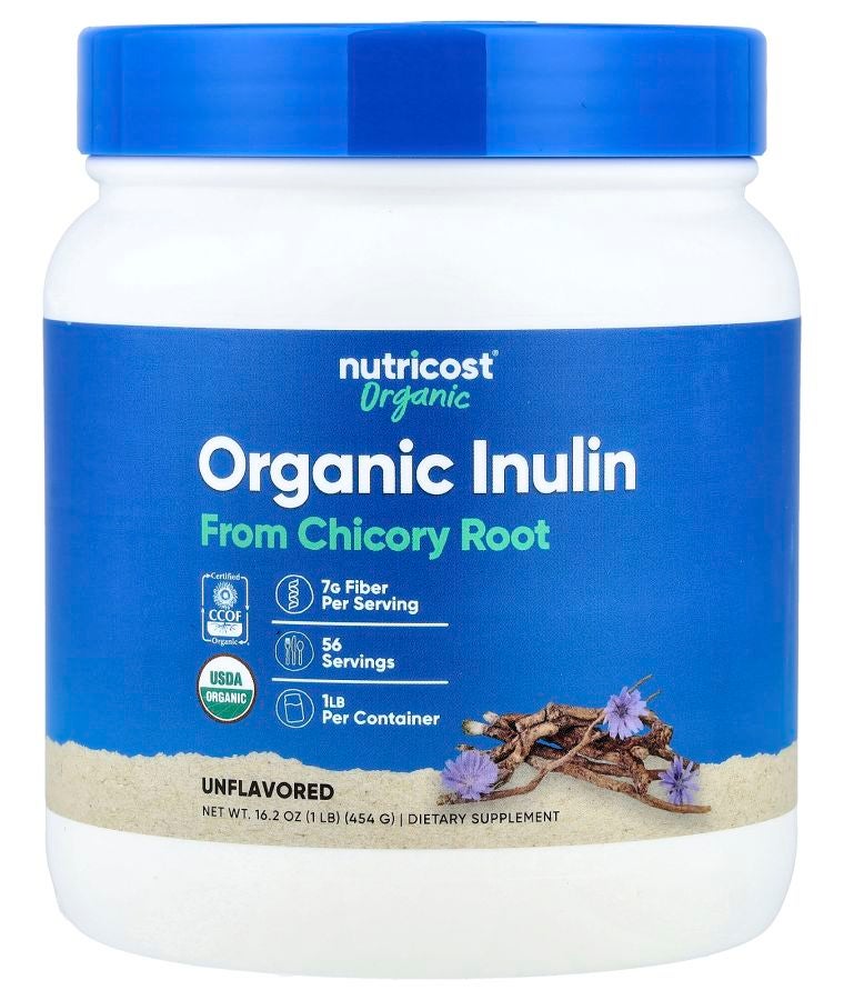 Nutricost Organic Inulin Powder Unflavored 16.2 oz (454 g)