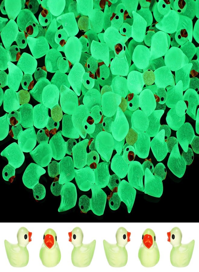 تاربوب Tarpop 150 قطعة من تماثيل البط الصغيرة المضيئة بالجملة للحديقة، إكسسوارات مصغرة دقيقة لبيوت الدمى، وأحواض السمك، وزينة الأصص، والحلي، والحفلات، والأعمال اليدوية (أخضر) - Image 1