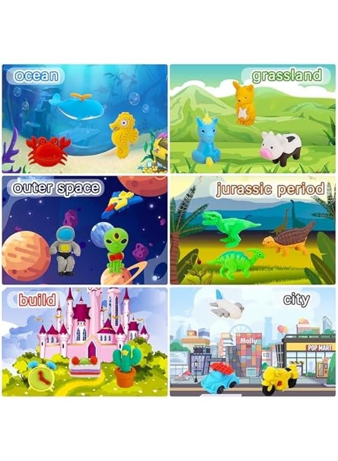 Generic 150Pcs Animal Erasers Desk Pets for Kids Cute Puzzle Erasers Pencil Erasers for Classroom Rewards Fun 3D Take Apart Erasers Toys Bulk Treasure Box Prizes Party Favors School Supplies Gift  - Image 2