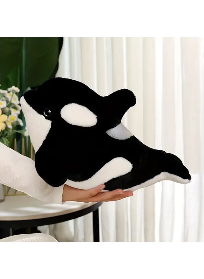 Small Killer Whale Plush Toy Soft Stuffed Animal Embroidered Eye Fluffy Home Decor Gift - Image 4