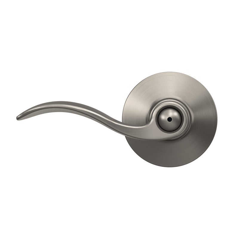 Schlage F40 V Acc 619 Accent Door Lever  Bed & Bath Privacy Lock  Satin Nickel  5.5""L X 2.25""W - Image 5