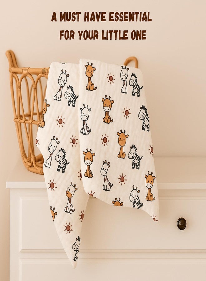 Nestlooms 100% Cotton MuslinSwaddle/Blanket/Multipurpose Wrap for New Born - Soft Swaddle Cloth for Baby boy and Girl, Towel, New Born Swaddle Cloth (Jungle Buddies) - Image 5
