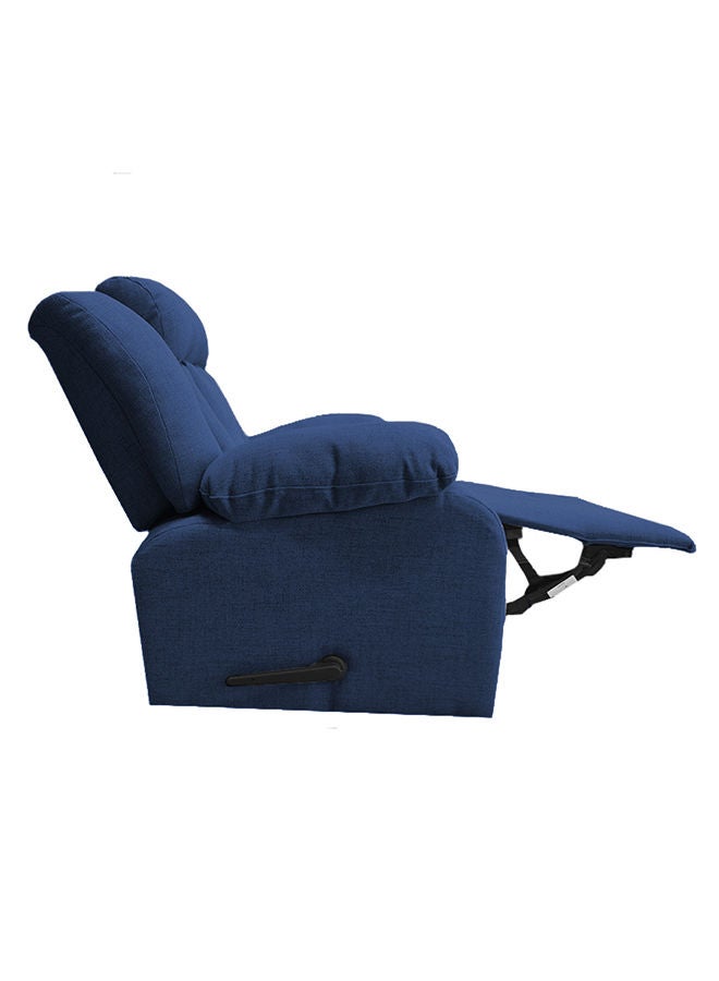 REGAL IN HOUSE Linen Upholstered Classic Recliner Chair With Bed Mode - Dark Blue - 90x100x80cm  - Image 4