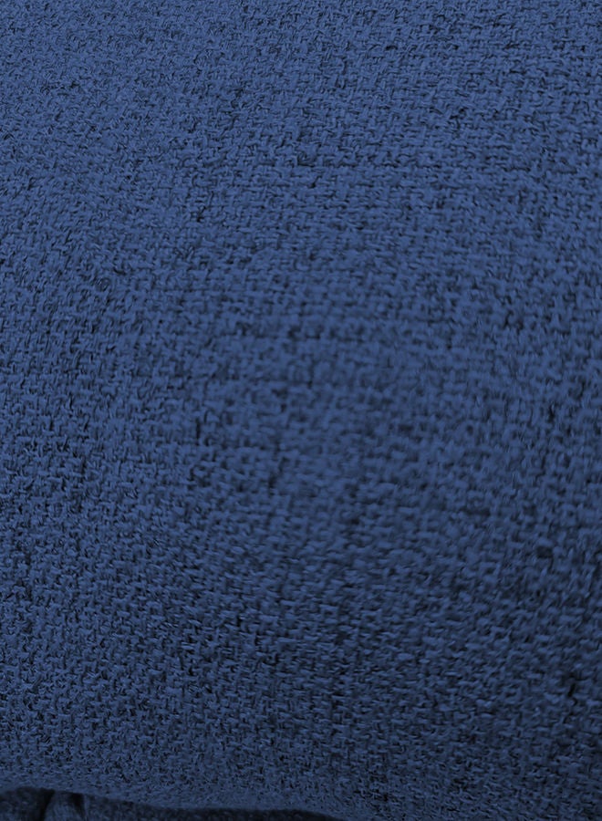 REGAL IN HOUSE Linen Upholstered Classic Recliner Chair With Bed Mode - Dark Blue - 90x100x80cm  - Image 5
