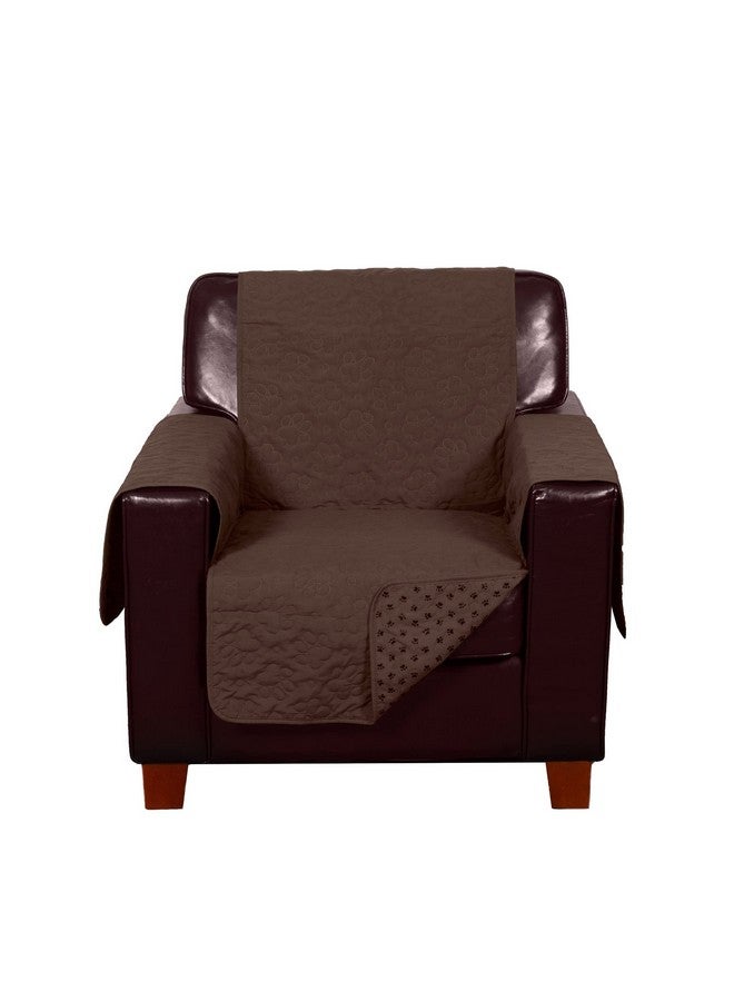 غطاء كرسي مقاوم للماء وغير قابل للانزلاق للكلاب والقطط والأطفال - غطاء أثاث غرفة المعيشة بطبعة مخالب مبطنة - إسبريسو، كرسي - Image 3