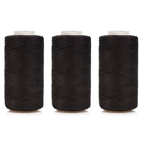 Ryalan Weaving Needle Combo Deal Black Thread with 10pcs Needle for Making Wig Sewing Hair Weft Hair Weave Extension, Big Medium and Small C J Shape Curved Needle I Needle (3 Thread Black + 10 Needle) - Image 4
